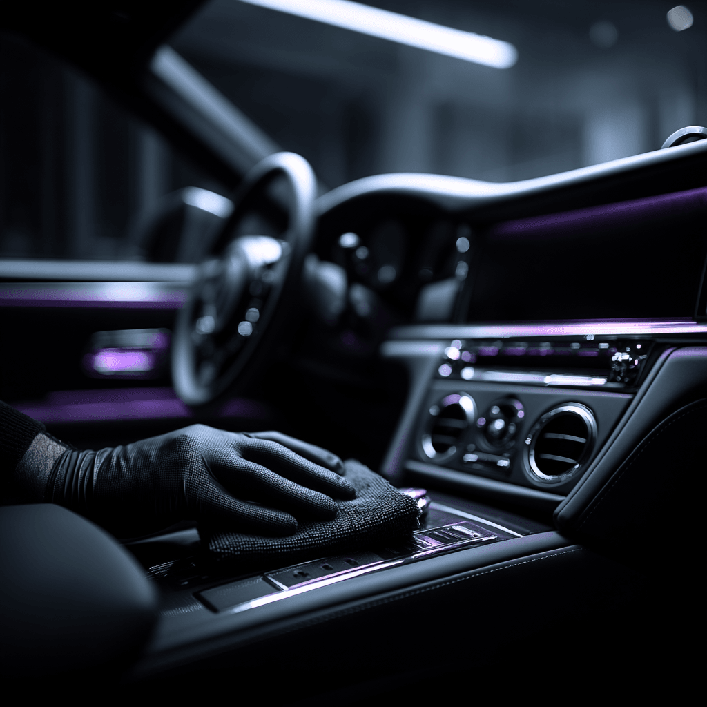 Professional interior car detailing in Loveland, Colorado - deep cleaning luxury vehicle interior